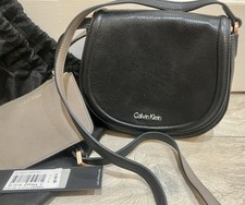 Borsa a tracolla Calvin Klein nera in ecopelle borsa a tracolla borsetta e dustbag