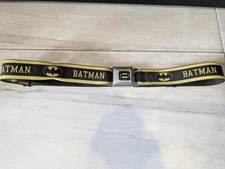 Batman ‘Seat Belt’ Buckle Belt DC Comics Black & Yellow Batman Buckle Down 