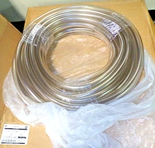 New In Box Newage Clearflo 100' Clear PVC Tubing 1" ID 1.25" OD  1104152-100