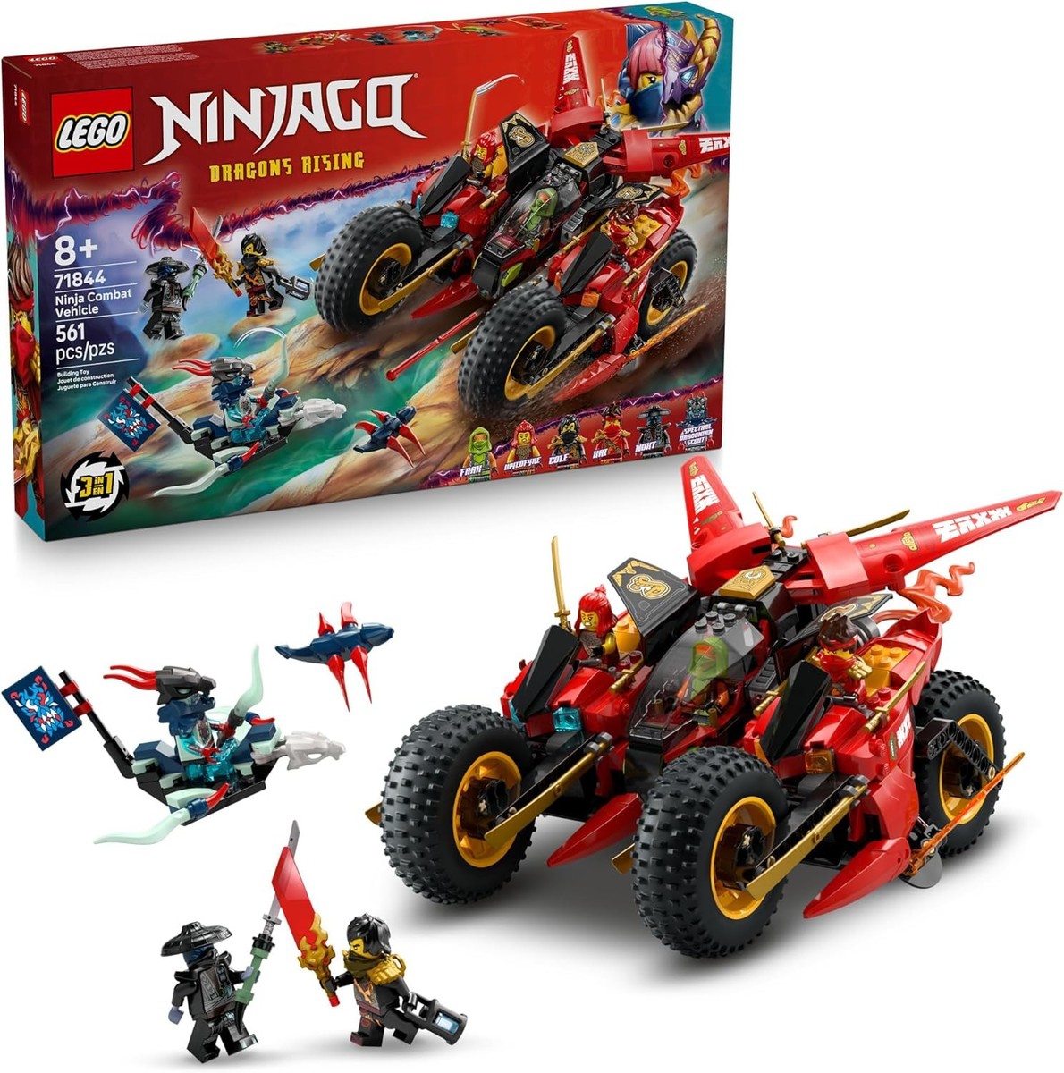 5000硬貨他 LEGO NINJAGO 71844 Ninja Combat Vehicle Building Set - READ
