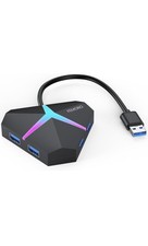 4 Port USB 3.0 Hub With USB-C Power 5Gbps High Speed Data Transfer Multiport