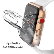 Screen Protector Cover TPU Case Apple Watch Series SE 6 5 4 3 38/40/42/44mm