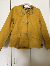 Seasalt organic cotton Spring waterproof bright Yellow rain jacket size 10