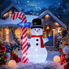 Weihnachten aufblasbare Schneemann Dekorationen XXL mit LED-Leuchten 270 cm