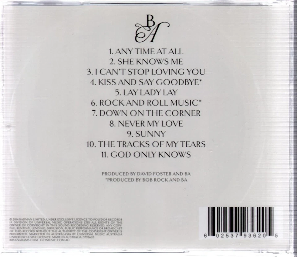 Bryan Adams Tracks of My Years CD Australia Polydor 2014 3793620 - Image 2 of 2