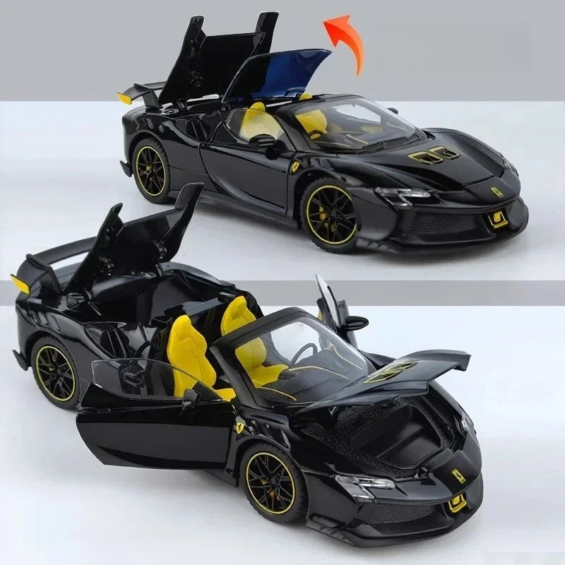 1:24 Ferrari SF90XX Sport Car Diecast Alloy Model Car Sound Light Pull Back New - Image 4 of 4