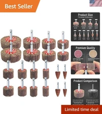 Abrasive Flap Wheel Sander Set 20pcs Grits Drill Sander Attachments Accessories