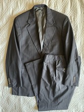 Polo University Club Ralph Lauren Made in USA Vintage Pinstripe Wool Suit 44 L