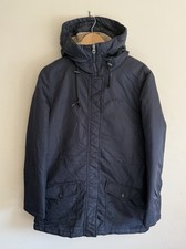 Schott N.Y.C. Vintage Navy 100% Nylon Sherpa Lined Hood Jacket Coat Mens XL