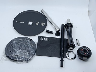 Alpha Hookah Model X Reverse Matte Black Shisha Rauchsäule Set -Ohne Tabak- Neu