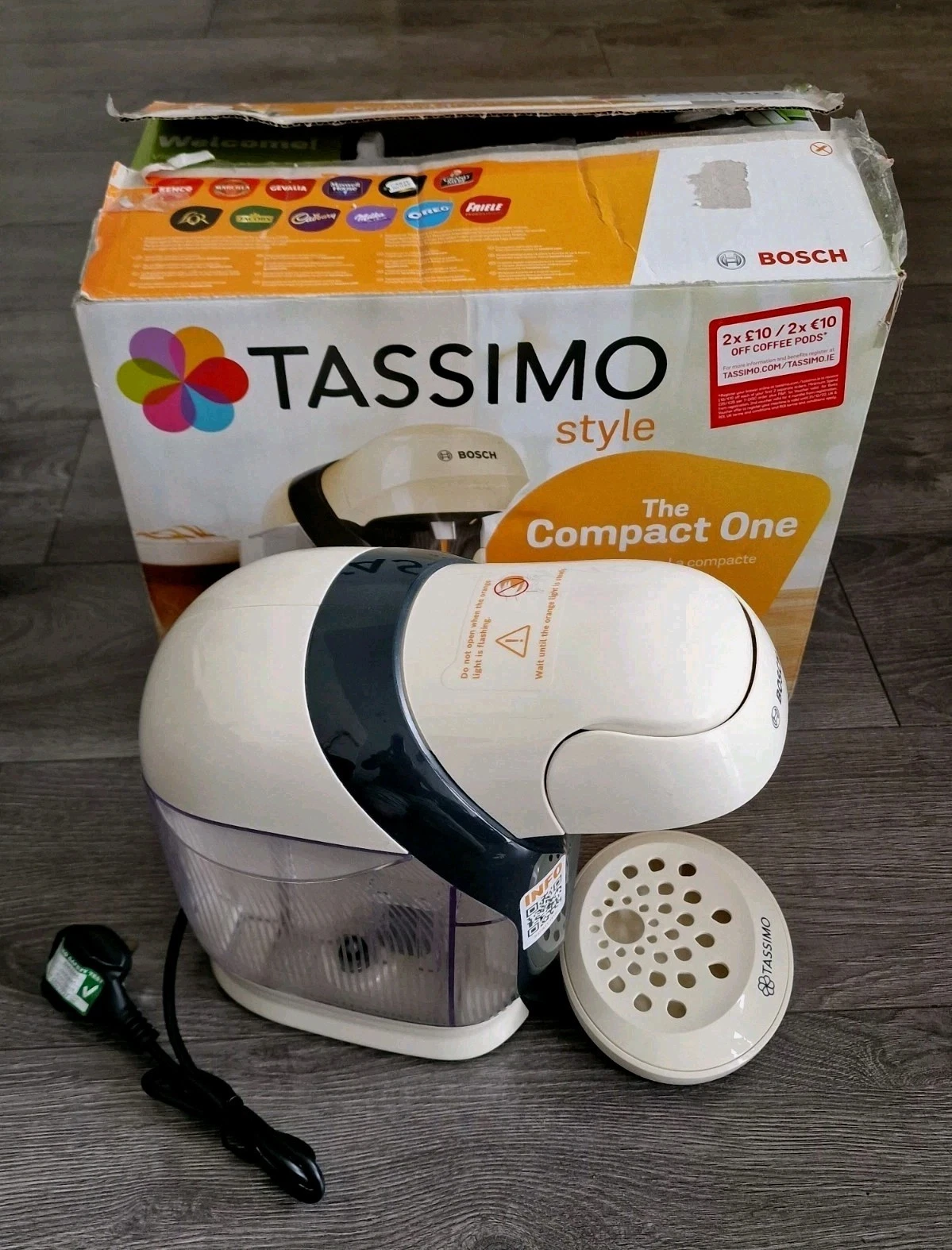 TASSIMO by Bosch /Style TAS1107GB Coffee Machine Cream.