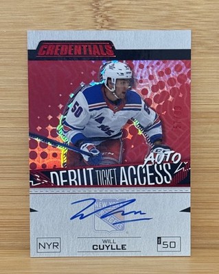 2023-24 Credentials Debut Ticket Access Red /99 Will Cuylle Rookie Auto RC