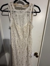 LULUs Sleeveless High Neck Never Worn Off White Dress NWT