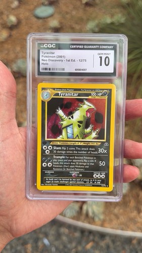 Tyranitar (1st Edition) graded CGC 10 for sale on eBay