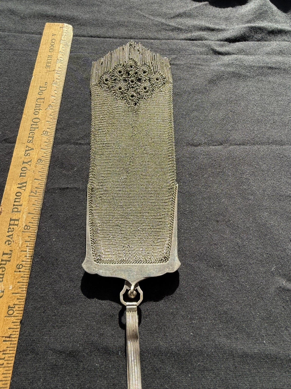 Antique GJS Alpacca Mesh Purse Made In Germany - image 7