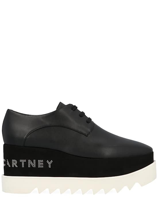 Stella McCartney - Women - Leather platform sneakers - Black 146890₽