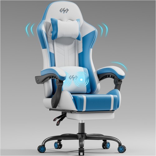 Gaming Chair with Massage, Gamer Chair with Footrest, Ergonomic Computer Chair - Picture 1 of 7