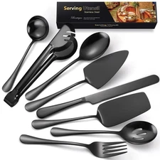 AARAINBOW Exquisite 8 Pieces Serving Utensils Set, Stainless Steel Serving Ut...