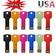 5/10Pack Metal Key Memory Stick Flash USB 2.0 Flash Drive Pen Drive Thumb Drive