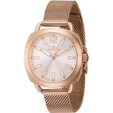Invicta Women's Watch Wildflower Silver Brass Dial Rose Gold Bracelet 46339
