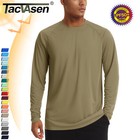 UPF50+ Men's Long Sleeve Sun Protection Shirts Hiking Running Gym UV Shirt Tops