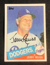 Los Angeles Dodgers JERRY REUSS auto signed autographed 1985 TOPPS Card All Star