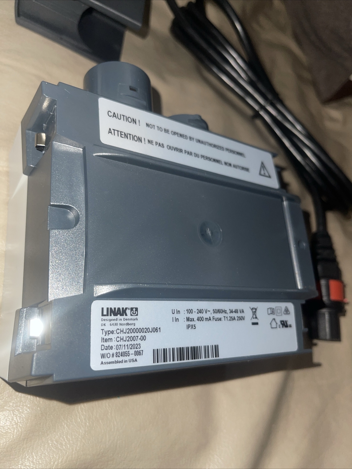 Invacare Reliant Patient Lift Battery Charger Kit , 1078274 Brand New