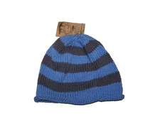 2H Knits Boutique Boys Beanie Hat Blue/Gray Size XL NWT