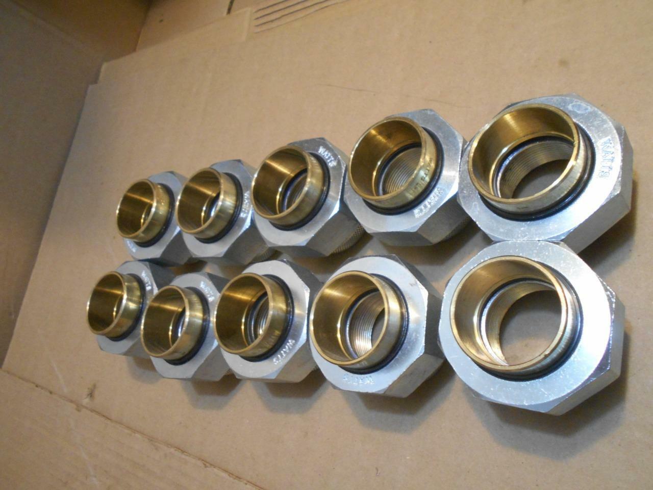 LOT OF 10 WATTS LF- BAA/ARRA FEMALE DIELECTRIC UNION, 1-3/8" X 1-5/8" ~