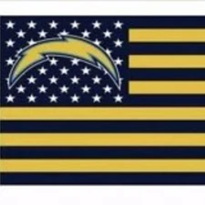 Los Angeles Chargers 3x5 Foot American Flag Banner New