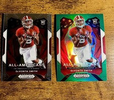 🔥LOT OF 2 2021 DEVONTA SMITH ROOKIE ALL AMERICAN GREEN/BASE PRIZM #186 EAGLES