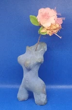 "Flower Girl"-Original Clay Sculpture. Hand made and experimentally glazed.