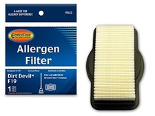 EnviroCare Replacement HEPA Vacuum Filter for Dirt Devil F19 Broom Vacs