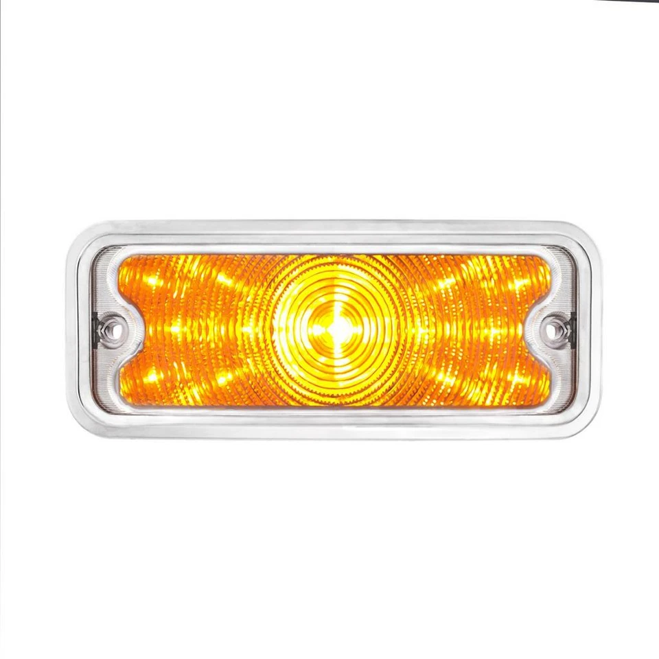 Luces de estacionamiento LED ámbar diestro y derecho/lente transparente para camioneta Chevy y GMC 1973-1980 Foto 3 de 4