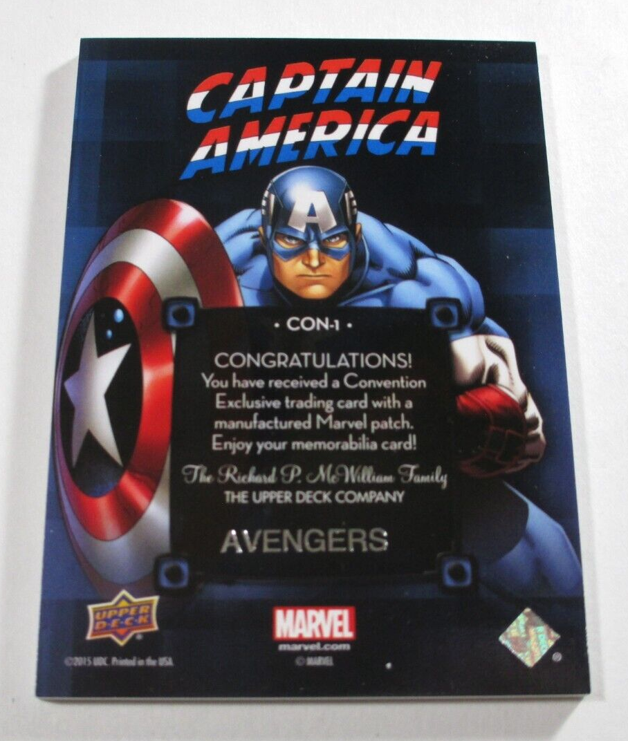 upper deck キャプテンアメリカ　サインカード Upper Deck Marvel Captain America Patch Card CON-1 San Diego Comic