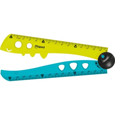 Maped Lineal Croc Croc 15,0 / 30,0 cm, grün-türkis Klapplineal