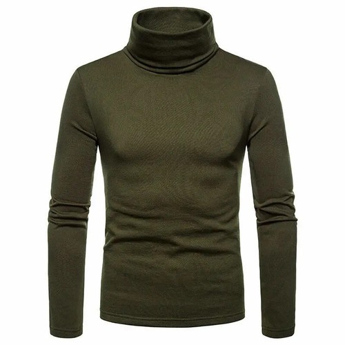 Maglione Uomo Invernale Autunno Girocollo Manica Lunga Tinta Unita Elasticizzato Kintted - Foto 11 di 28
