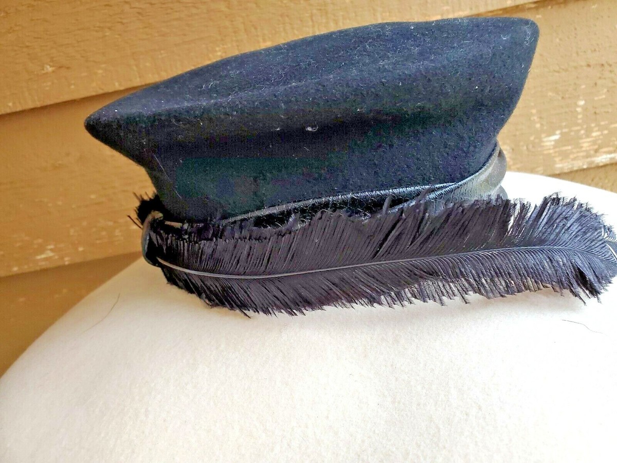 Rare Vintage 1960s - 70s Michael Howard, Mr. Charles, feathered wool hat black f Michael Howard Miss Bierner 1980 main image 3