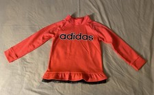 Adidas Girls Neon Pink Pullover Long Sleeve Sweatshirt size 6