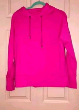 Unbranded Pink Small Polyester - Rayon - Modal Long Sleeve Hooded Top