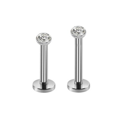 Labret Piercing Tragus Earrings SIMULATED DIAMOND 8MM