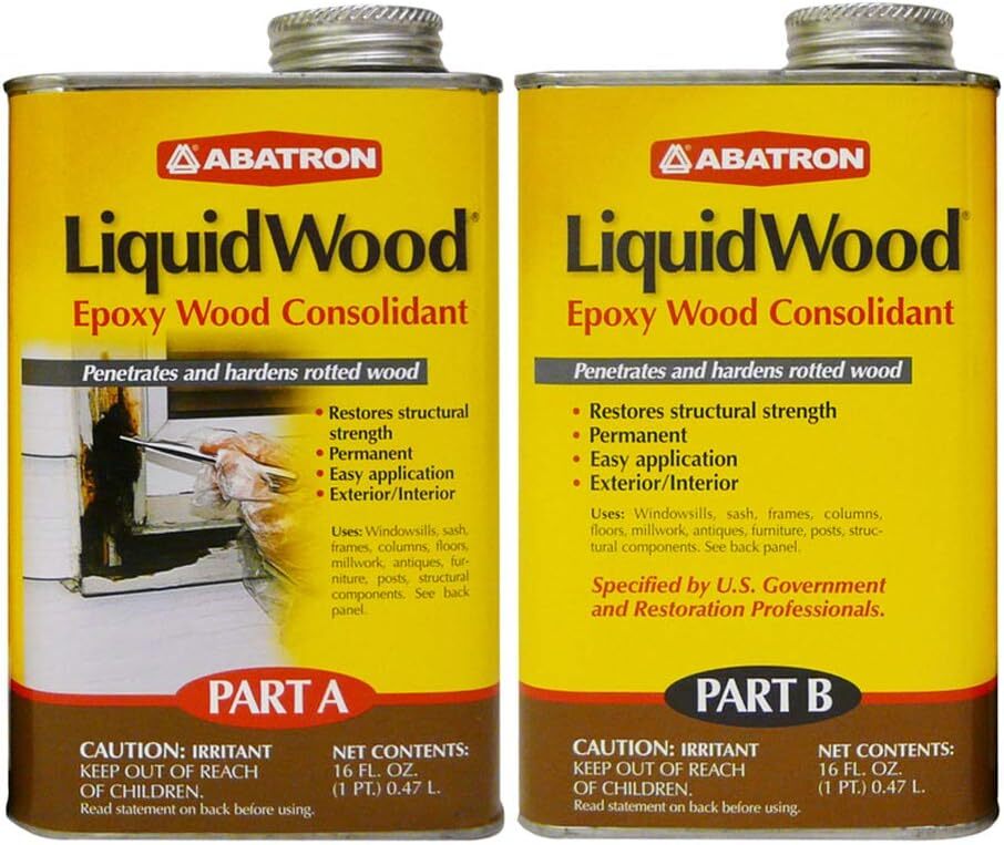 Abatron LiquidWood 2-Parts Epoxy Wood Hardener & Consolidant Resin-image