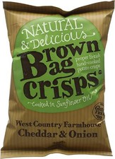 Brown Bag West Country Cheddar & Onion Crisps 20 x 40gm