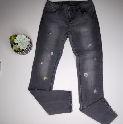 Romeo+Juliet couture sequin jeans medium black Sequin Stars