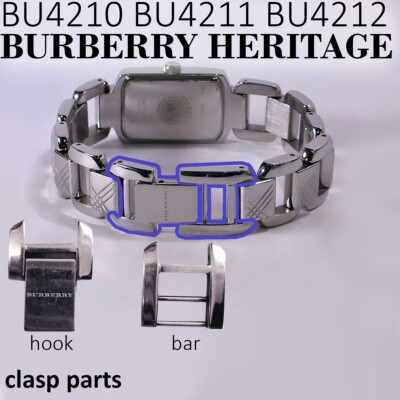 Burberry BU4211 BU4210 BU4212 silver steel watch band parts clasp