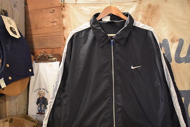 Big Size 90S Vintage NIKE Full Zip Nylon Jacket XXL Black Big Size 90S Vintage NIKE Full Zip Nylon Jacket XXL Black