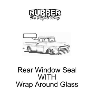 Details About 1957 1958 1959 1960 Ford F Series Truck Rear Window Seal With Wrap Around Glass