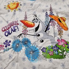 Disney Scrub Top Womens Size Small Frozen Celebrate Olaf Pit To Pit 18in