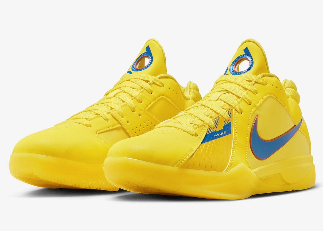 Nike KD 3 Christmas 2023 Basketball Shoes Yellow Blue FD5606 700