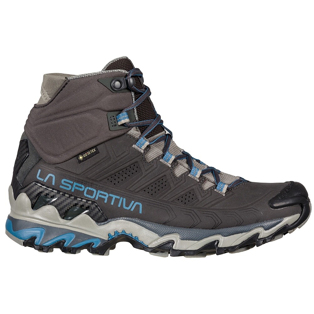 La Sportiva Ultra Raptor II Mid Cuero GTX Mujer US 6 EUR 37, Carbono/Atlántico
